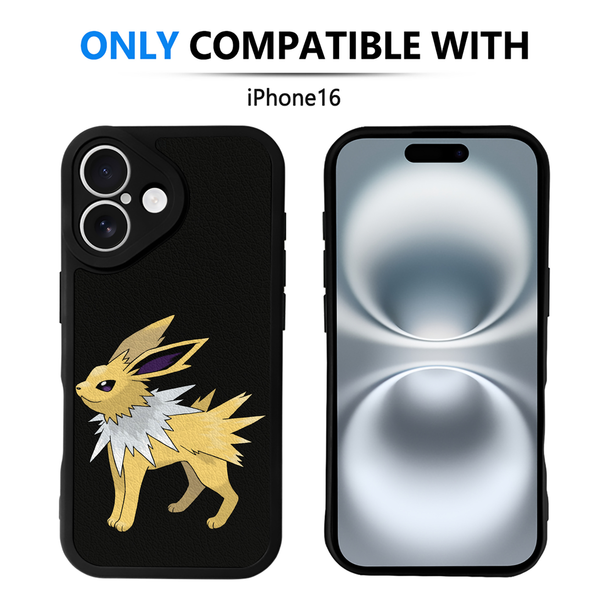 （画像用） ポケットモンスター Pokémon 【iPhone 16シリーズ対応】シリコンスマホケース（レザー調） 材質：シリコン